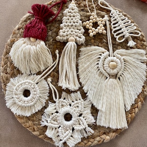 Macrame Christmas Decorations. Price is per item