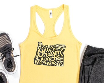 Oregon Map Tank Top, Oregon Lover Tank, Oregon Girl Tank, Oregon Souvenir, Oregon Trip Gift, Oregon Summer Travel Tank, Oregon Women Tank