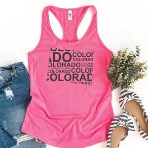Colorado Map Tank Top, Colorado Outdoor Tank, Colorado Souvenir, Colorado Trip Tank, Colorado Summer Hiking Tank, Colorado Women Tank