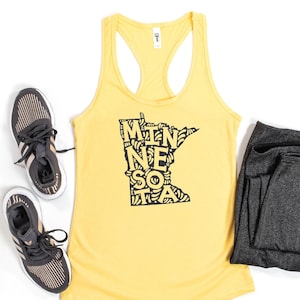 Minnesota Map Tank Top, Minnesota Lover Tank, Minnesota Souvenir, Minnesota Trip Gift, Minnesota Summer Tank, Minnesota Women Tank, MN Pride