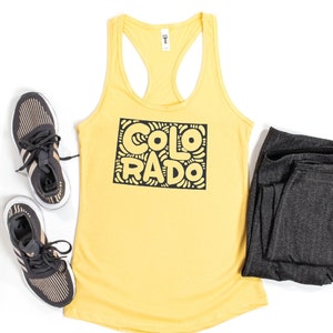 Colorado Map Tank Top, Colorado Hiking Tank, Colorado Souvenir, Colorado Trip Gift, Colorado Summer Tank, Colorado Women Racerback Tank