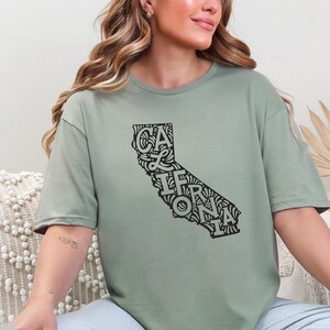 California State Shirt, California Map Shirt, California Lover Shirt, California Souvenir, California Vacation Shirt, California Pride Shirt image 1