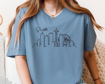 Seattle Skyline Shirt, Seattle Trip Shirt, Seattle Souvenir, Seattle Travel Shirt, Seattle Gift, Seattle Trip Tee, Seattle Lover Graphic Tee