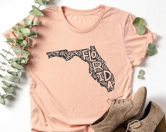 Florida State Shirt, Florida Map Shirt, Florida Lover Shirt, Florida Souvenir, Florida Travel Shirt, Florida Birthday Gift, Florida Home Tee