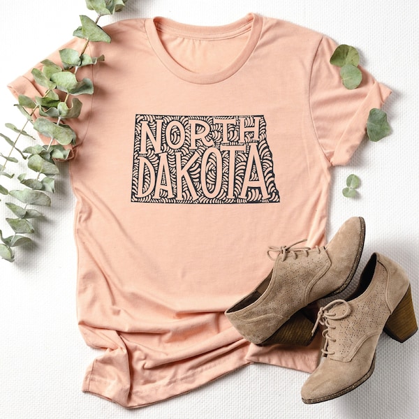 North Dakota State Shirt, North Dakota Map Shirt, North Dakota Lover Shirt, North Dakota Gift, North Dakota Travel Shirt, North Dakota Shirt