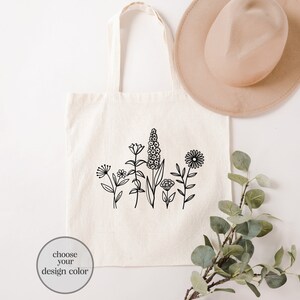 Floral Tote Bag, Flower Lover Tote Bag, Flower Lady Tote Bag, Plant Lady Tote Bag, Plant Mom Tote Bag, Plant Lover Tote Bag, Zero Waste Bag