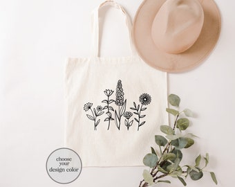 Floral Tote Bag, Flower Lover Tote Bag, Flower Lady Tote Bag, Plant Lady Tote Bag, Plant Mom Tote Bag, Plant Lover Tote Bag, Zero Waste Bag