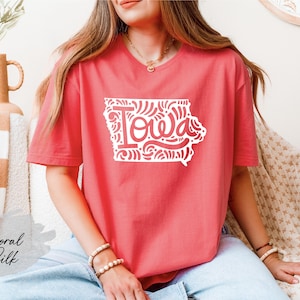 Iowa State Shirt, Iowa Map Shirt, Iowa Lover Shirt, Iowa Souvenir, Iowa Travel Shirt, Iowa Birthday Shirt, Iowa Gift, Iowa Home Shirt