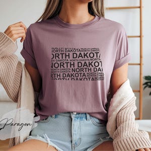 North Dakota State Shirt, North Dakota Map Shirt, North Dakota Lover Tee, North Dakota Gift, North Dakota Travel Shirt, North Dakota Shirt