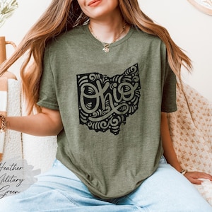 Ohio State Shirt, Ohio Map Shirt, Ohio Lover Shirt, Ohio Souvenir, Ohio Gift, Ohio Birthday Shirt, Ohio Travel Shirt, Ohio Home Shirt