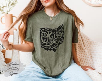 Ohio State Shirt, Ohio Map Shirt, Ohio Lover Shirt, Ohio Souvenir, Ohio Gift, Ohio Birthday Shirt, Ohio Travel Shirt, Ohio Home Shirt