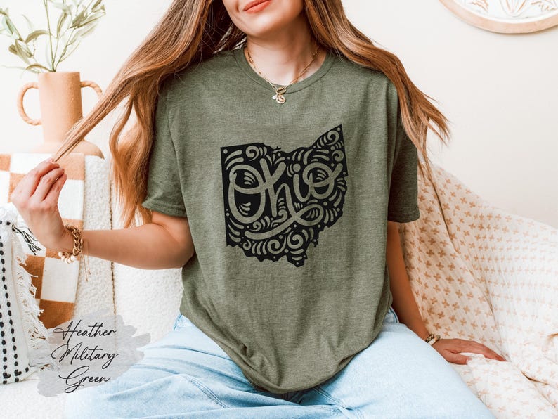Ohio State Shirt, Ohio Map Shirt, Ohio Lover Shirt, Ohio Souvenir, Ohio Gift, Ohio Birthday Shirt, Ohio Travel Shirt, Ohio Home Shirt image 1