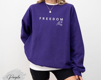 Freedom Charlie Kirk Sweatshirt, Charlie Kirk Crewneck, Patriotic Civil Rights Sweatshirt, Justice For Charlie, Activist Sweatshirt