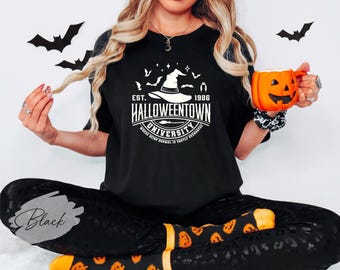 Halloween Town University Shirt, Funny Halloween College Tee, Spooky School Graphic T-Shirt, Halloween Retro Shirt, Halloween Student Shirt