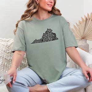 Virginia State Map Shirt, Virginia Lover Shirt, Virginia Souvenir, Virginia Travel Gift, Virginia Trip Shirt, Virginia Pride Graphic Tee
