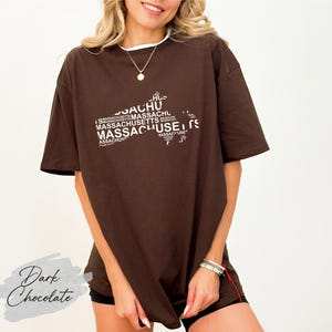 Massachusetts State Shirt, Massachusetts Map T-Shirt, Massachusetts Lover Shirt, Massachusetts Gift, Massachusetts Souvenir