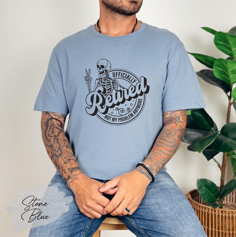 Halloween Officially Retired Tshirt, Retirement Party Halloween, Funny Grandpa Shirt, Halloween Grandma Gift, Funny Skeleton Shirt, Shirts image 2