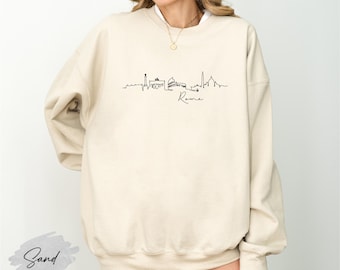 Rome Skyline Sweatshirt, Rome Travel Gift, Italy Souvenir, Italy Travel Gift, Rome Souvenir, Italy Cityscape Crewneck, Italy Capital Sweater