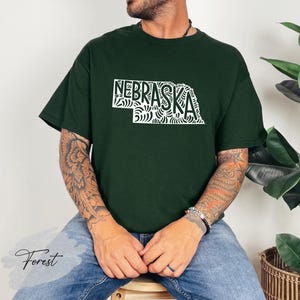 Nebraska State Shirt, Nebraska Map Shirt, Nebraska Lover T-Shirt, Nebraska Souvenir, Nebraska Birthday Shirt, Nebraska Gift, Nebraska Travel image 2