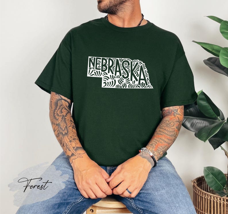 Nebraska State Shirt, Nebraska Map Shirt, Nebraska Lover T-Shirt, Nebraska Souvenir, Nebraska Birthday Shirt, Nebraska Gift, Nebraska Travel image 2