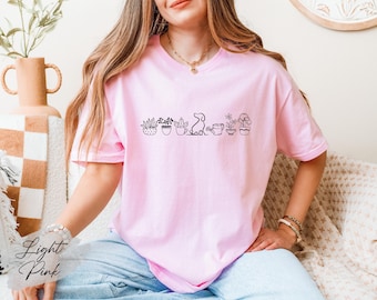Cute Dog and Plant Lover Tee, Dog Mom Gift, Dog Lover Gift, Plant Lady Shirt, Plant Lover Shirt, Gardening Shirt, Dog and Plants Graphic Tee