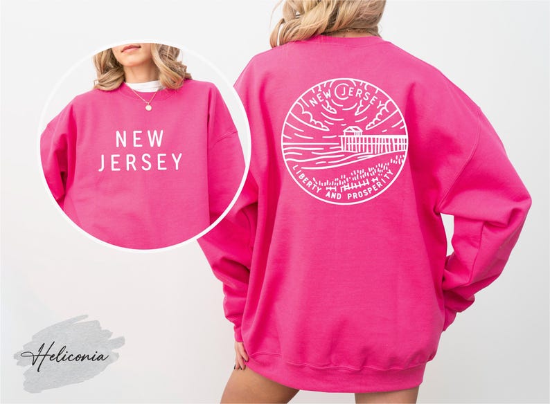 New Jersey State Sweatshirt, New Jersey Pride Crewneck, New Jersey Lover Gift, New Jersey Travel Souvenir, Cozy New Jersey Sweatshirt image 4