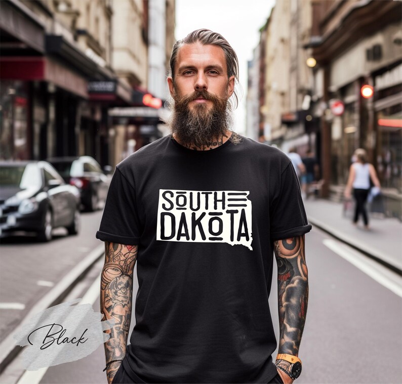 South Dakota State Shirt, South Dakota Map Shirt, South Dakota Lover Shirt, South Dakota Travel Shirt, South Dakota Souvenir image 2