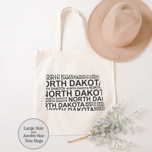 North Dakota Tote Bag, North Dakota Map Tote Bag, North Dakota Souvenir, North Dakota Trip Tote Bag, North Dakota Lover Tote Bag