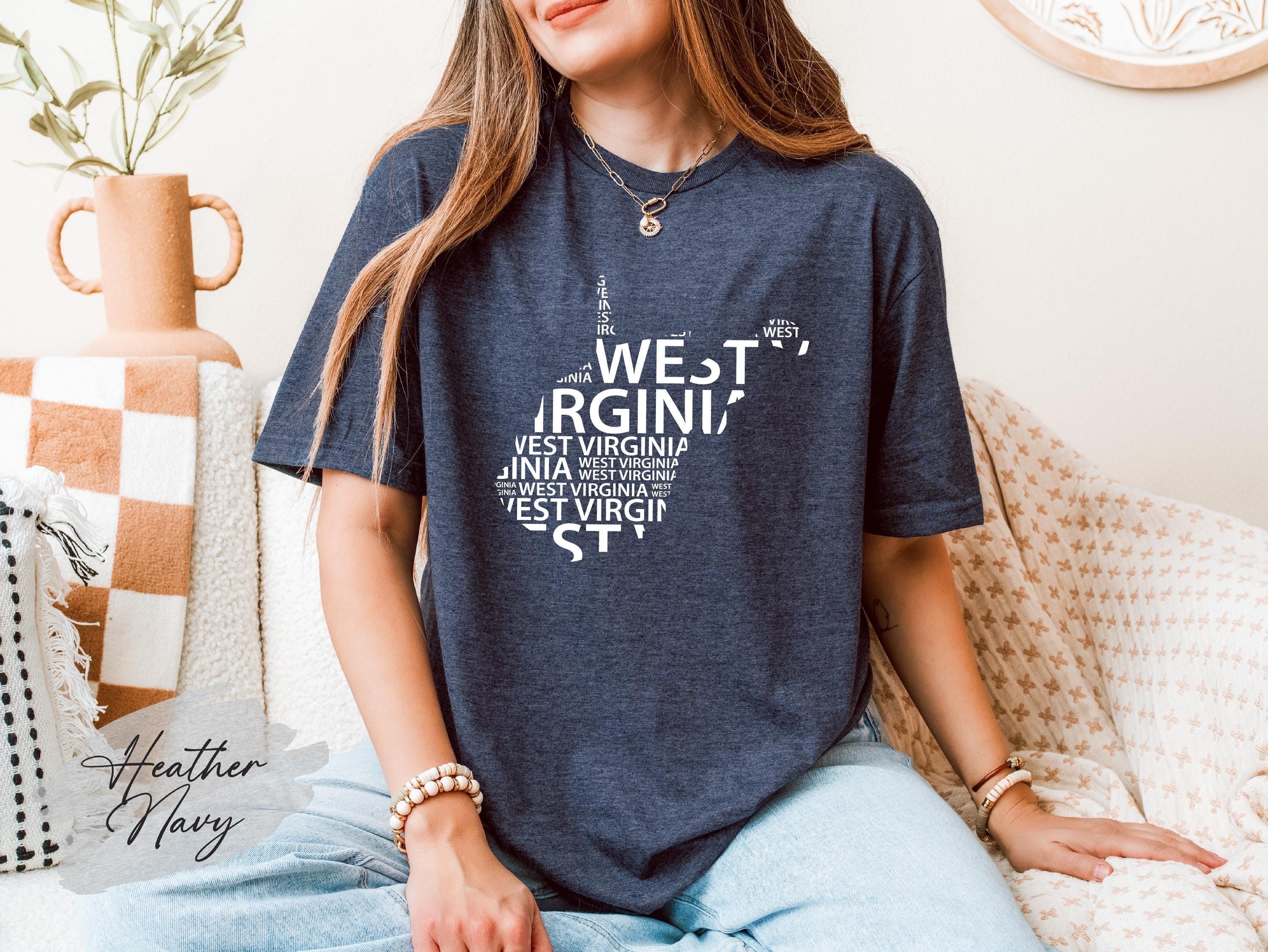 West Virginia State Shirt, West Virginia Map Shirt, West Virginia Lover Tee, West Virginia Souvenir, West Virginia Gift, West Virginia Tee