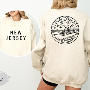 New Jersey State Sweatshirt, New Jersey Pride Crewneck, New Jersey Lover Gift, New Jersey Travel Souvenir, Cozy New Jersey Sweatshirt image 3