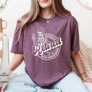 Halloween Officially Retired Tshirt, Retirement Party Halloween, Funny Grandpa Shirt, Halloween Grandma Gift, Funny Skeleton Shirt, Shirts image 3