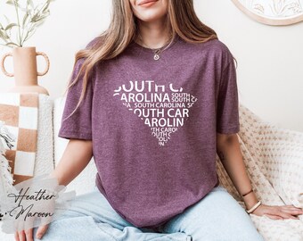 South Carolina State Shirt, South Carolina Map Shirt, South Carolina Gift, South Carolina Lover T-Shirt, South Carolina Souvenir