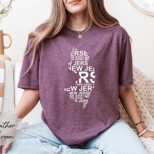 New Jersey State Map Shirt, New Jersey Lover Shirt, New Jersey Souvenir, New Jersey Gift, New Jersey Travel Shirt, Garden State Outline Tee