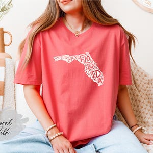 Florida State Map Shirt, Florida Lover Shirt, Florida Souvenir, Florida Travel Gift, Florida Vacation Tee, Florida Trip Shirt, Florida Pride