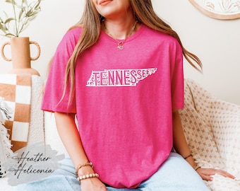 Tennessee State Map Shirt, Tennessee Lover Shirt, Tennessee Souvenir, Tennessee Travel Gift, Tennessee Trip Tee, Tennessee Pride Graphic Tee