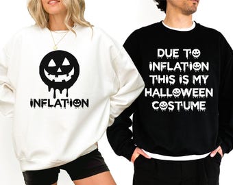 Matching Couples Halloween Sweatshirts, Holiday Couples Pullover, Halloween Pumpkin Party Outfit, Funny Halloween Costume