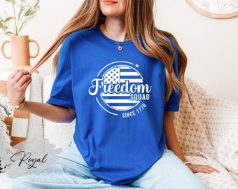 Freedom Squad Shirt, 4th Of July Crew Shirt, Matching Independence Day Shirt, Patriotic Group Shirt, USA Shirt, Fourth Of July Squad Shirt