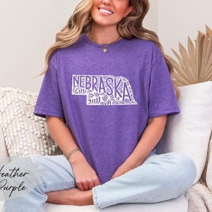 Nebraska State Shirt, Nebraska Map Shirt, Nebraska Lover T-Shirt, Nebraska Souvenir, Nebraska Birthday Shirt, Nebraska Gift, Nebraska Travel image 1