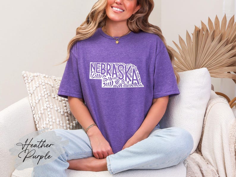 Nebraska State Shirt, Nebraska Map Shirt, Nebraska Lover T-Shirt, Nebraska Souvenir, Nebraska Birthday Shirt, Nebraska Gift, Nebraska Travel image 1