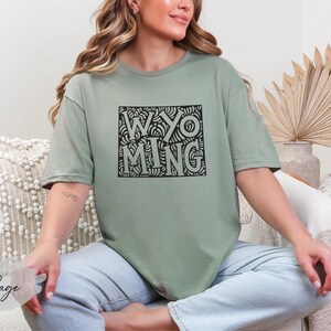 Wyoming State Shirt, Wyoming Map Shirt, Wyoming Lover Shirt, Wyoming Souvenir, Wyoming Gift, Wyoming Travel Shirt, Wyoming Home Shirt