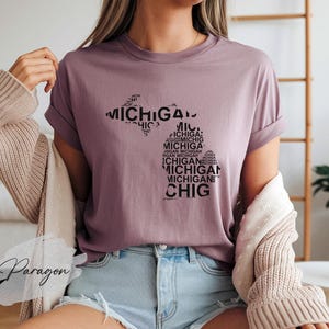 Michigan State Shirt, Michigan Map Shirt, Michigan Lover T-Shirt, Michigan Souvenir, Michigan Travel Shirt, Michigan Gift, Michigan Home Tee
