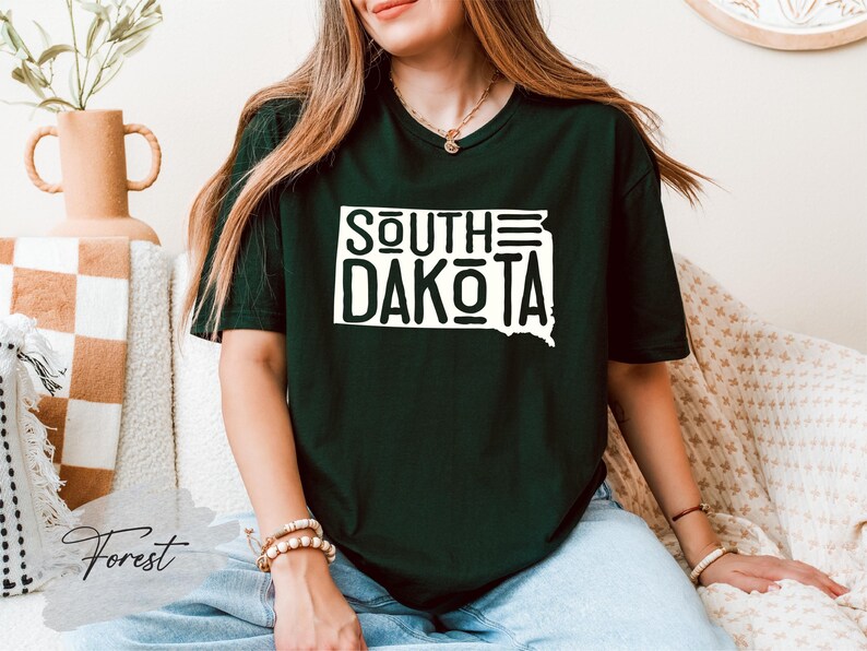 South Dakota State Shirt, South Dakota Map Shirt, South Dakota Lover Shirt, South Dakota Travel Shirt, South Dakota Souvenir image 4