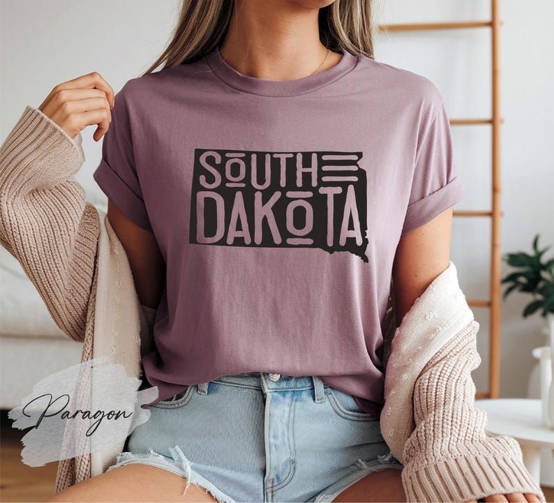 South Dakota State Shirt, South Dakota Map Shirt, South Dakota Lover Shirt, South Dakota Travel Shirt, South Dakota Souvenir image 1