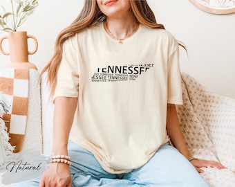 Tennessee State Map Shirt, Tennessee Lover Tee, Tennessee Souvenir, Tennessee Gift, Tennessee Travel Shirt, Tennessee Trip Graphic Tee