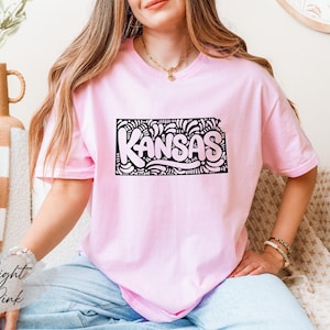 Kansas State Shirt, Kansas Map Shirt, Kansas Lover Shirt, Kansas Travel Shirt, Kansas Birthday Shirt, Kansas Souvenir, Kansas Gift