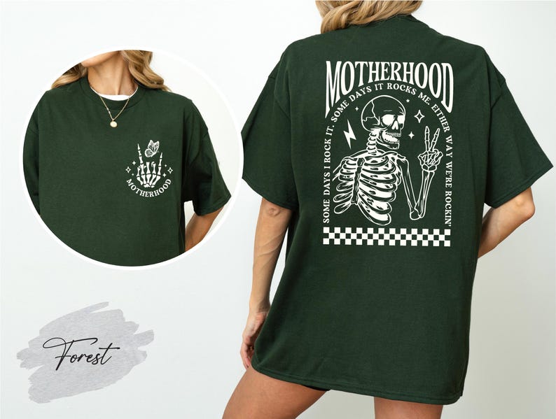 Funny Halloween Mom Shirt, Motherhood Halloween Shirt, Rocking Motherhood Shirt, New Mom Halloween tee, Halloween Mom Shirt, Funny Mom Gift image 2