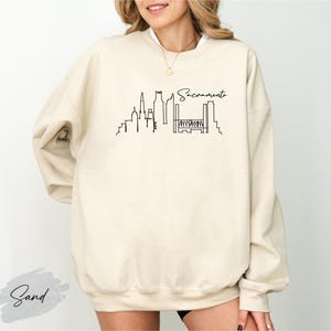 Sacramento Skyline Sweatshirt, Sacramento Travel Gift, Sacramento Souvenir, Sacramento Crewneck, Sacramento Lover Top, California Souvenir
