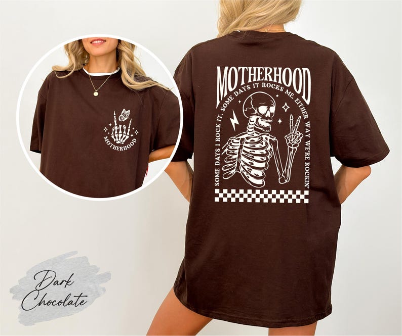 Funny Halloween Mom Shirt, Motherhood Halloween Shirt, Rocking Motherhood Shirt, New Mom Halloween tee, Halloween Mom Shirt, Funny Mom Gift image 1
