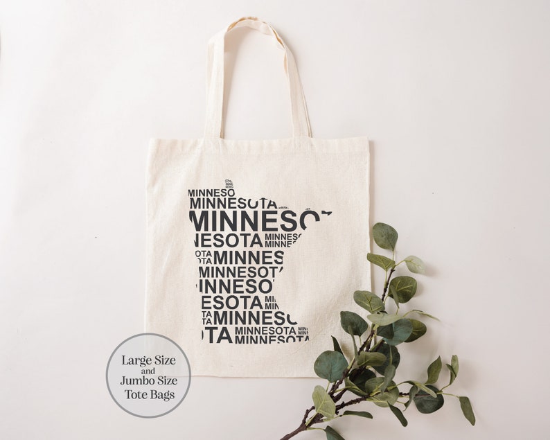 Minnesota Tote Bag, Minnesota Map Tote Bag, Minnesota Lover Tote Bag, Minnesota Souvenir, Minnesota Trip Tote Bag, Minnesota Gift Bag zdjęcie 1
