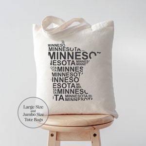 Minnesota Tote Bag, Minnesota Map Tote Bag, Minnesota Lover Tote Bag, Minnesota Souvenir, Minnesota Trip Tote Bag, Minnesota Gift Bag zdjęcie 3